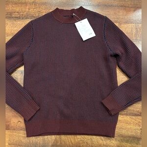 NWT Good Man Brand Heavy 100% Wool Sweater Maroon and Blue Men’s Medium